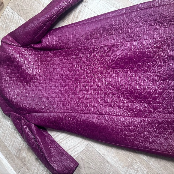 60s Neiman Marcus Vintage Quilted Purple Coat - Picture 10 of 11